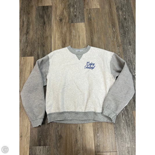 Sweatshirt Crewneck By Mayfair In Grey, Size: Xs