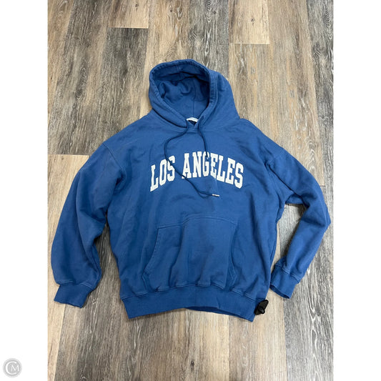 Sweatshirt Hoodie By Beige Botany In Blue, Size: S