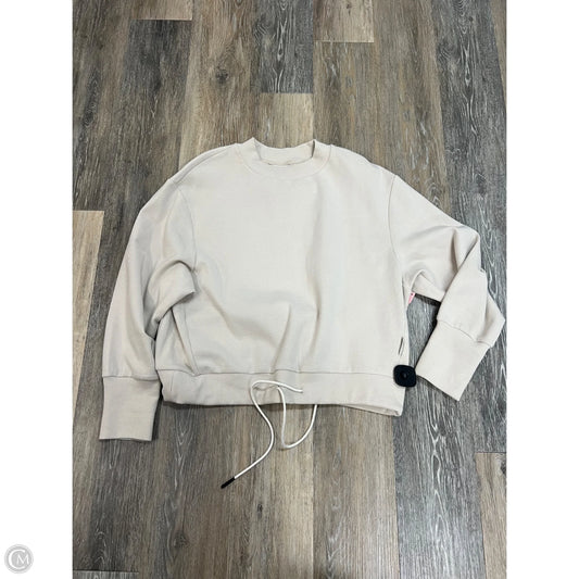 Athletic Sweatshirt Crewneck By Varley In Cream, Size: M