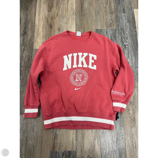 Athletic Sweatshirt Crewneck By Nike Apparel In Pink, Size: Xs