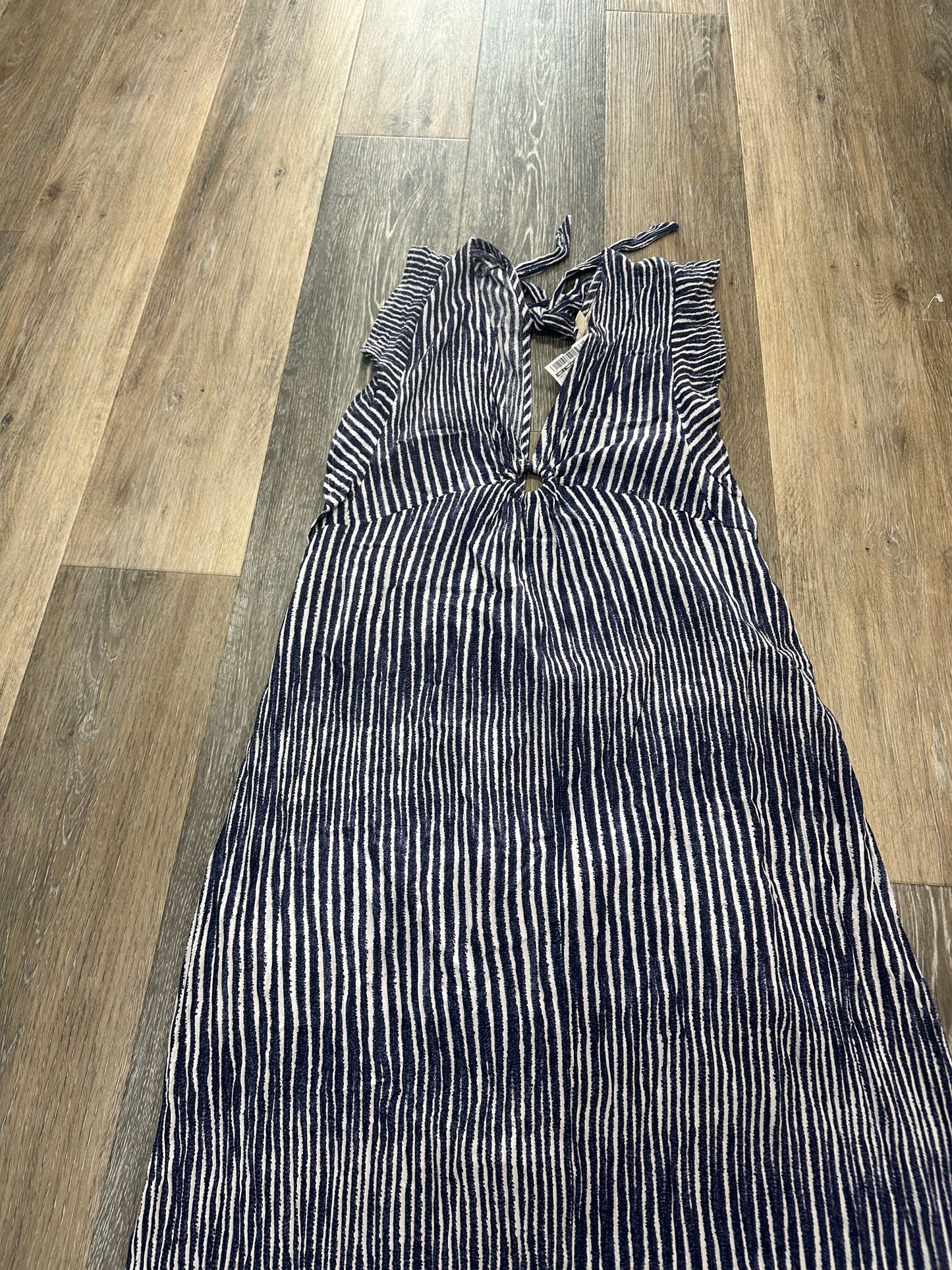 Striped Pattern Dress Casual Maxi Hem & Thread, Size L