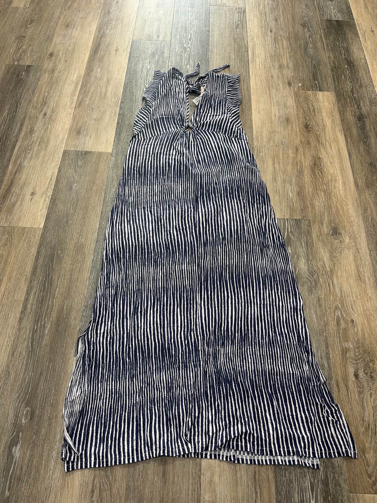 Striped Pattern Dress Casual Maxi Hem & Thread, Size L