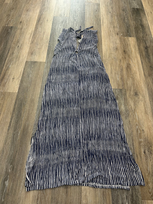 Striped Pattern Dress Casual Maxi Hem & Thread, Size L