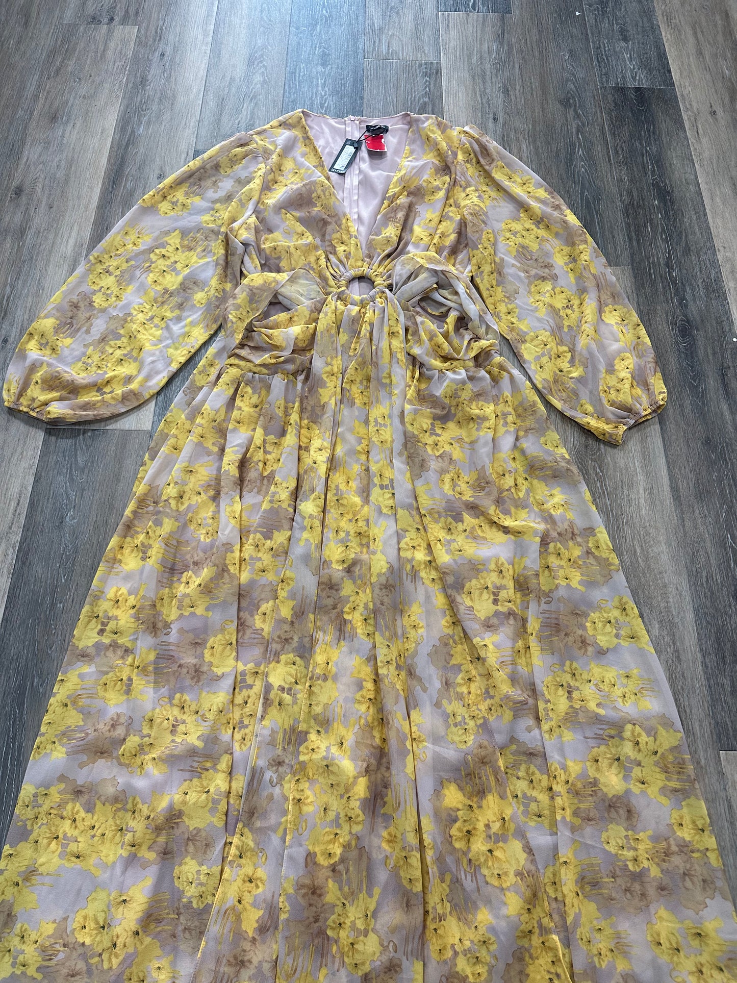 Floral Print Dress Party Long Boohoo Boutique, Size 14