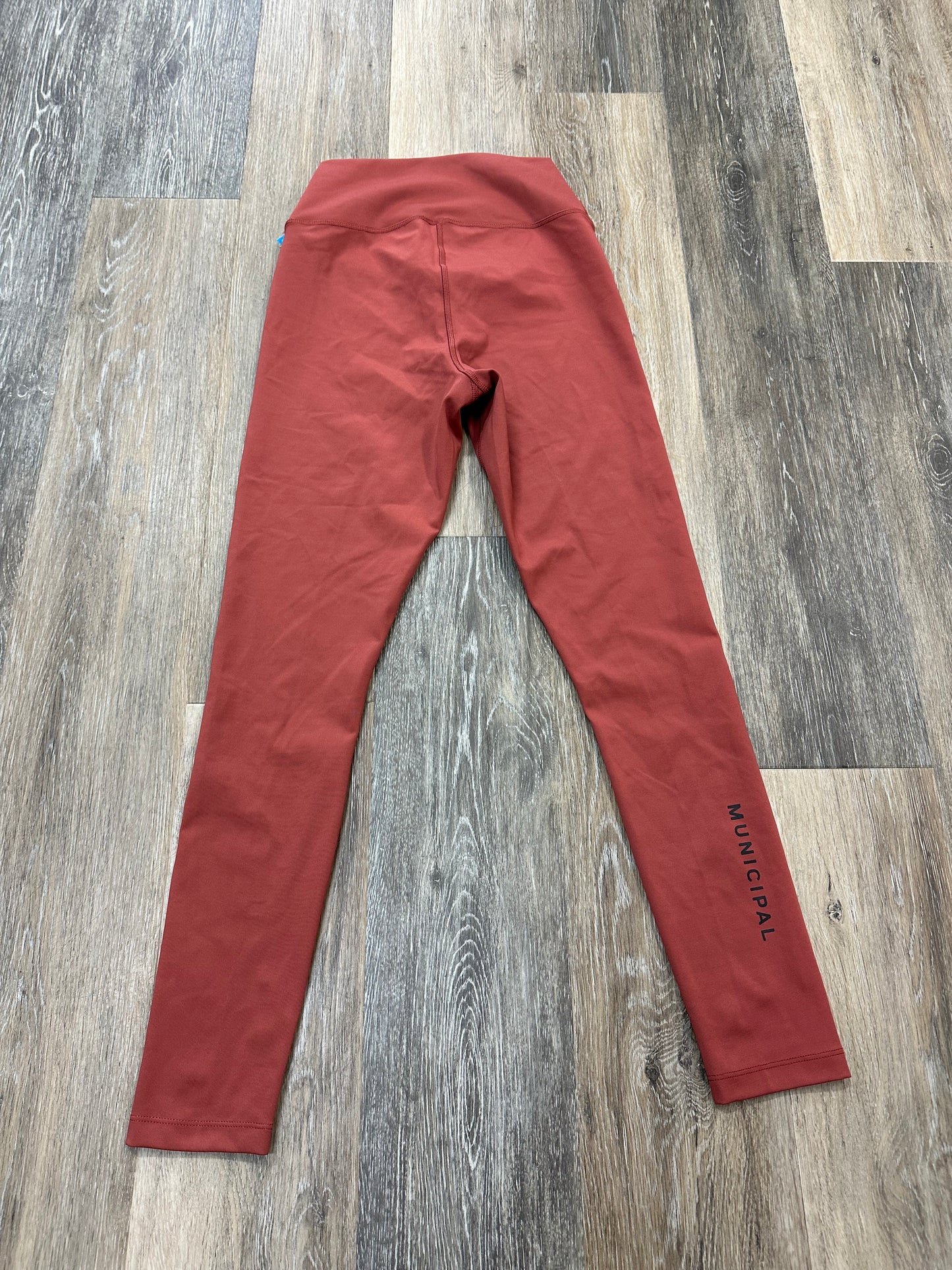 Athletic Leggings By Municipal In Orange, Size: M