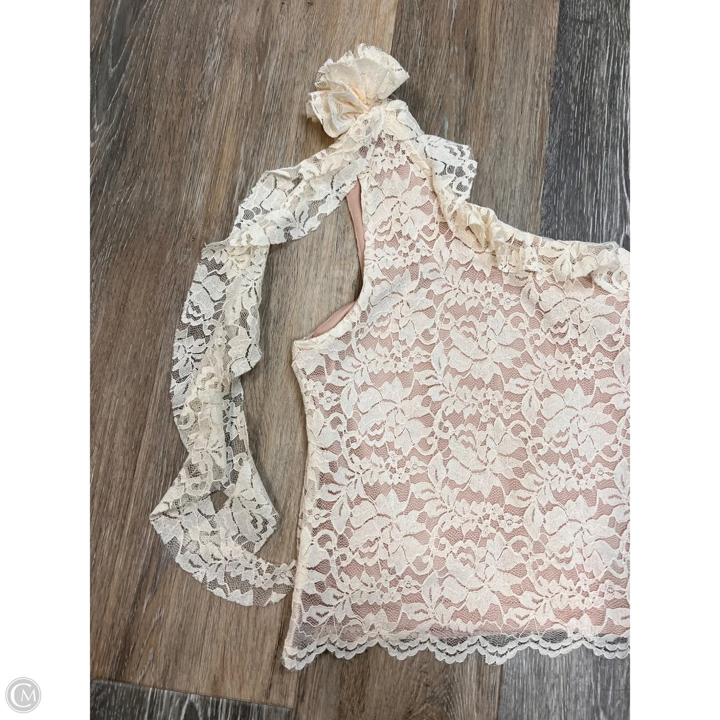 Tank Top By Skies Are Blue In Cream, Size: L