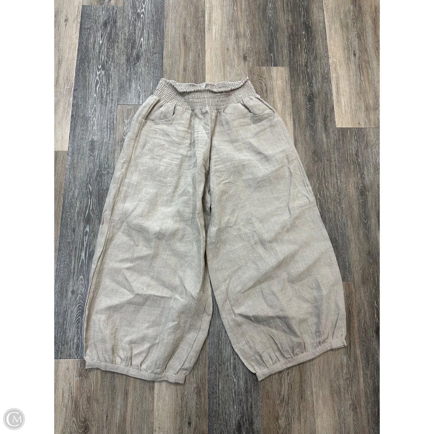 Pants Linen By Nomad The Label In Tan, Size: 16