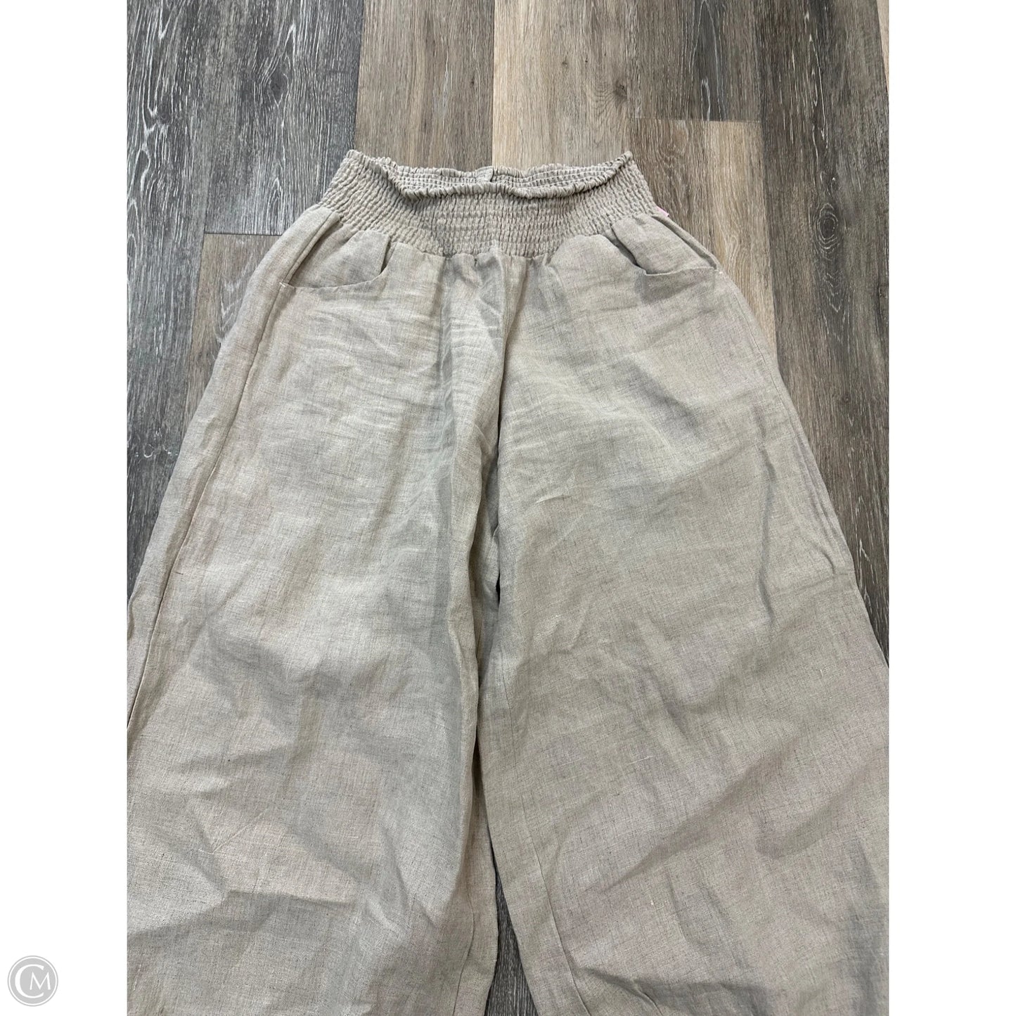 Pants Linen By Nomad The Label In Tan, Size: 16