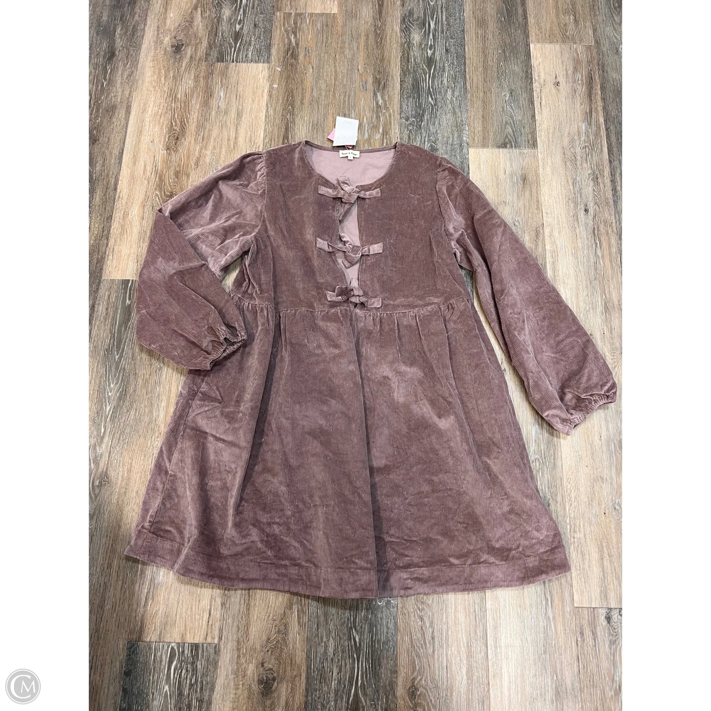 Dress Casual Midi By Aaron & Amber In Mauve, Size: L
