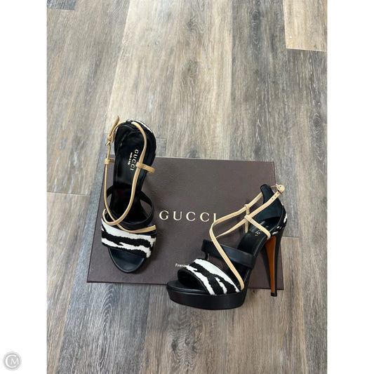 Shoes Luxury Designer By Gucci In Animal Print, Size: 6.5 (36.5)