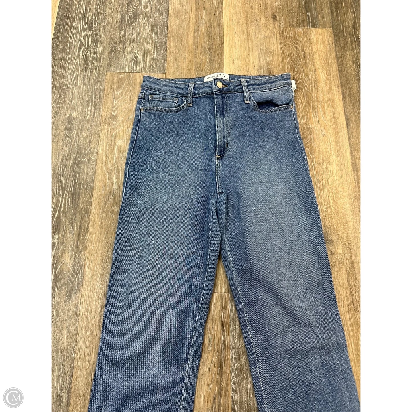 Jeans Straight By Just Black In Blue Denim, Size: 12