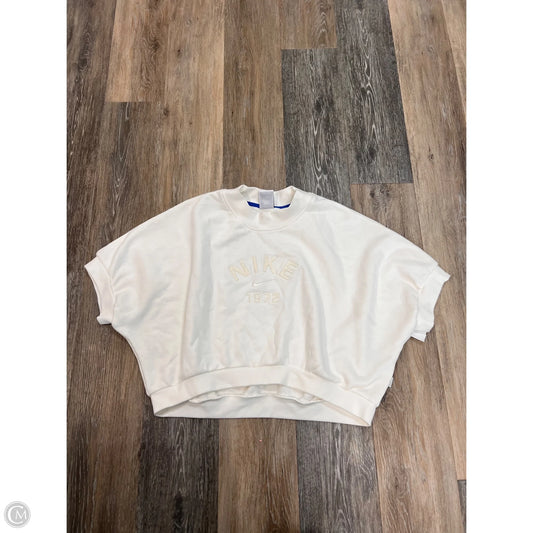 Athletic Top Short Sleeve By Nike Apparel In White, Size: L
