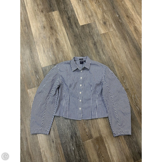 Blouse Long Sleeve By Gap In Striped Pattern, Size: Xs