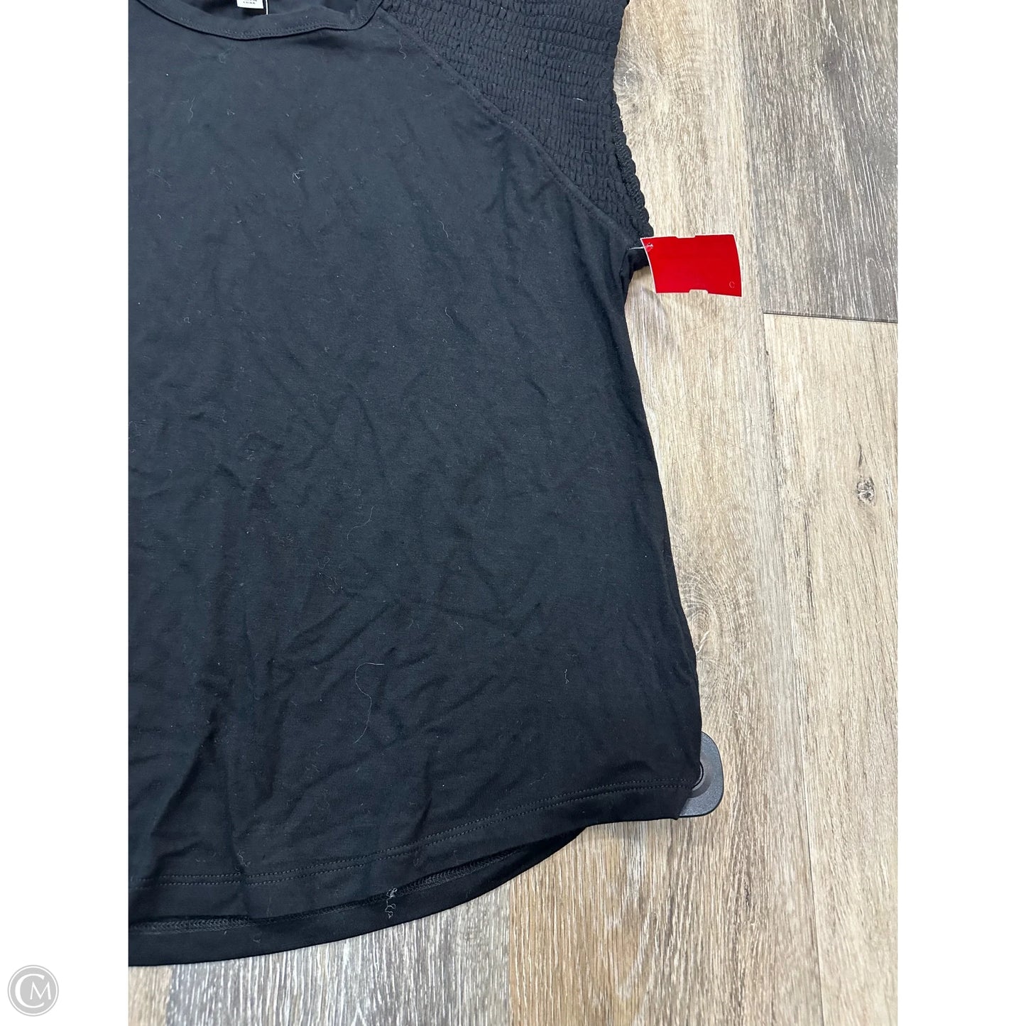 Top Short Sleeve By Evereve In Black, Size: M