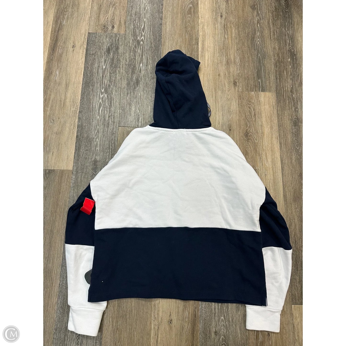 Sweatshirt Hoodie By Evereve In Blue & White, Size: L