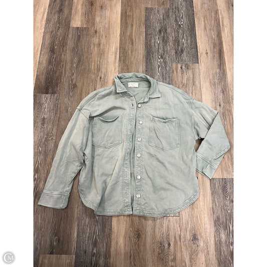 Jacket Shirt By Z Supply In Green, Size: M
