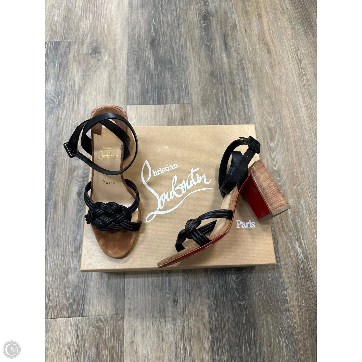 -Shoes Luxury Designer By Christian Louboutin In Black, Size: 6.5