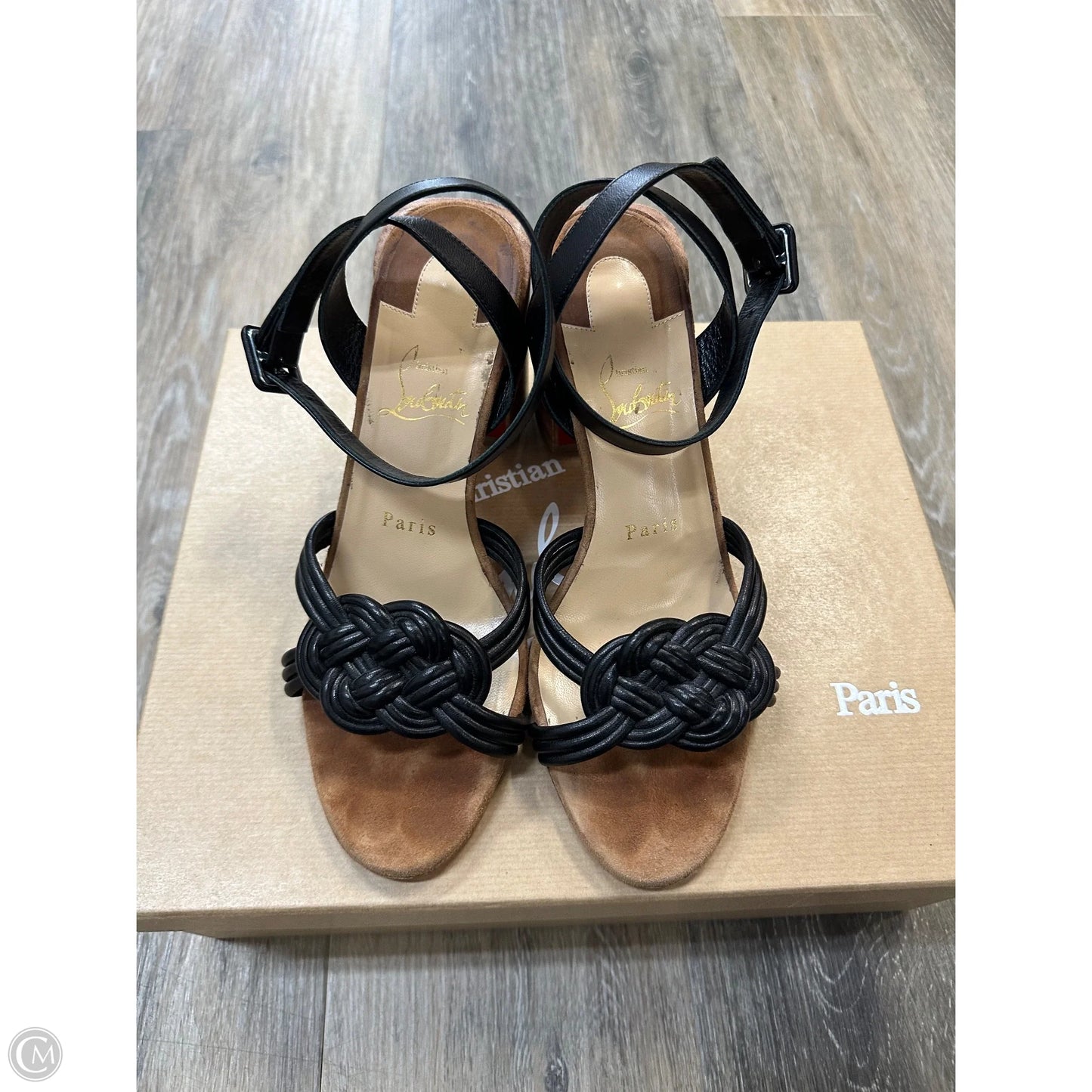 -Shoes Luxury Designer By Christian Louboutin In Black, Size: 6.5