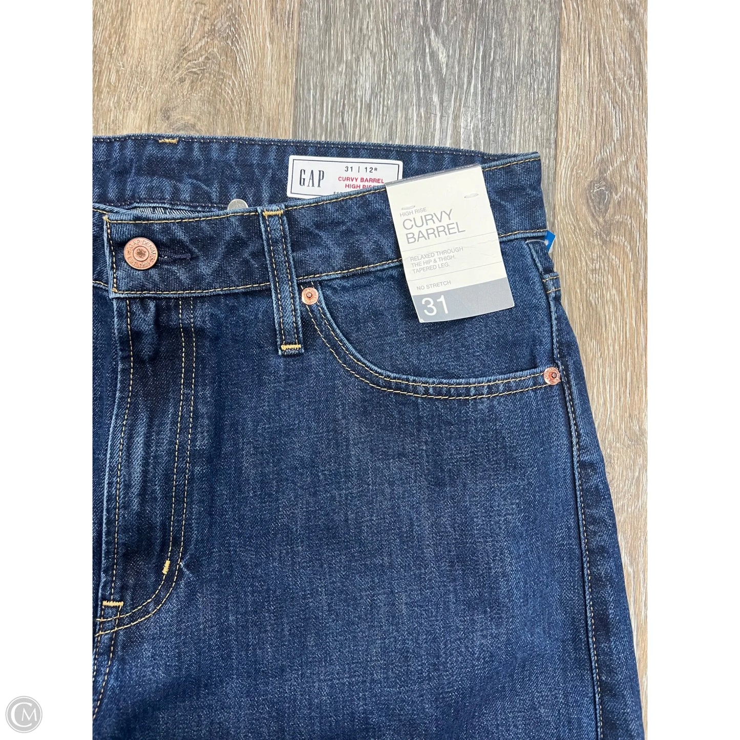 -Jeans Wide Leg By Gap In Blue Denim, Size: 12/31