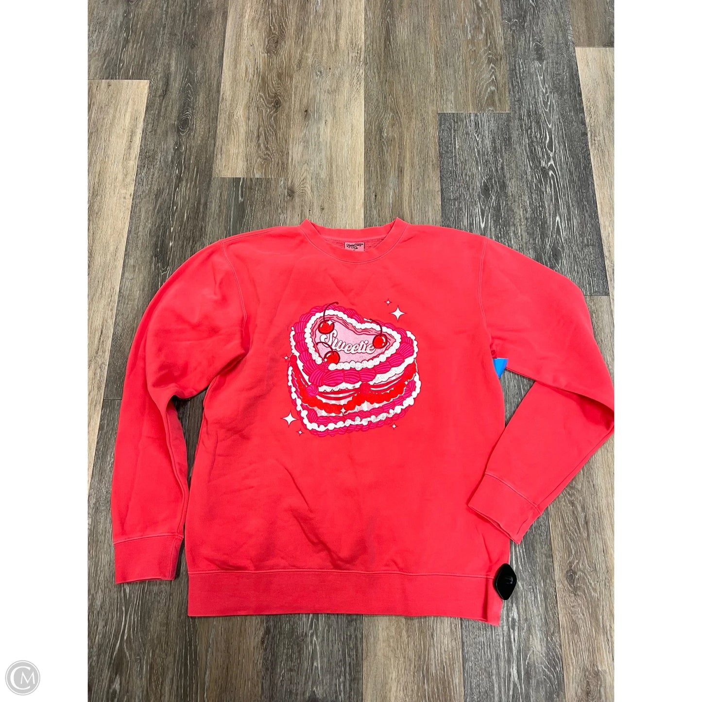Sweatshirt Crewneck By Living Fully In Coral, Size: M