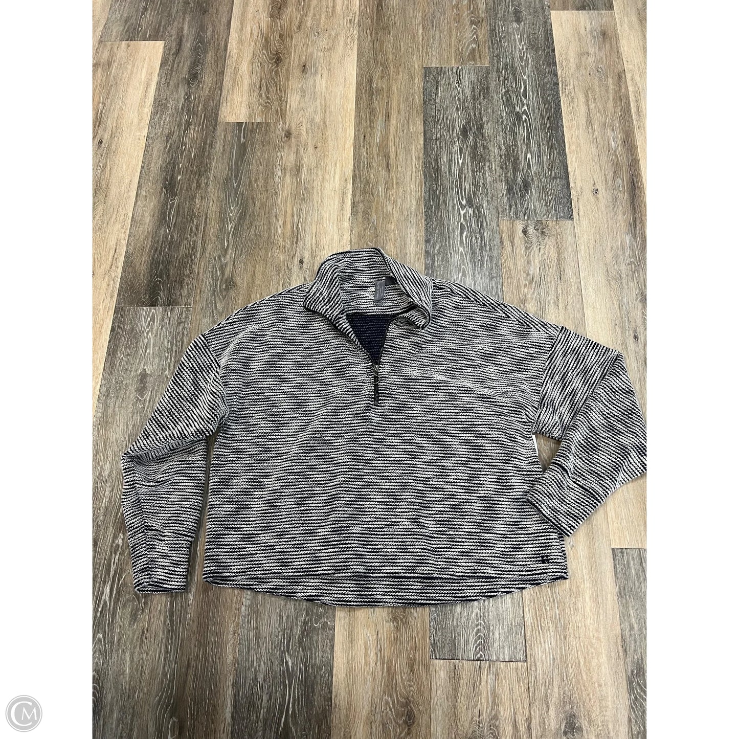 Athletic Top Long Sleeve Crewneck By Sweaty Betty In Black & White, Size: Xxl