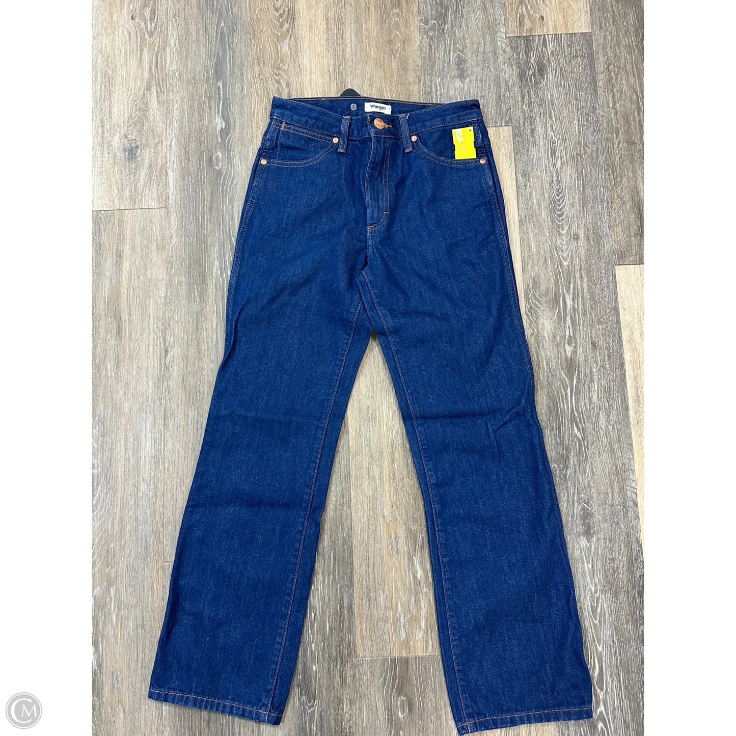 Jeans Straight By Wrangler In Blue Denim, Size: 6/28