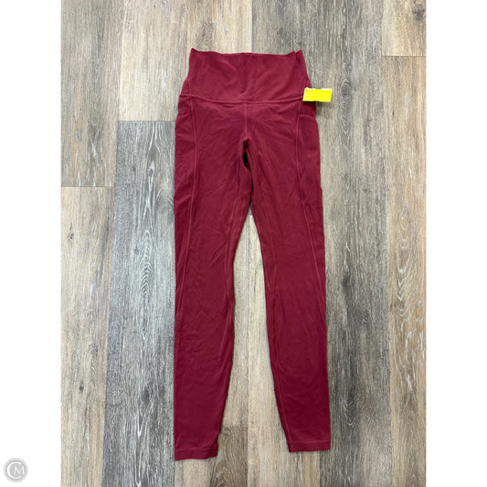 Athletic Leggings By Lululemon In Red, Size: 4