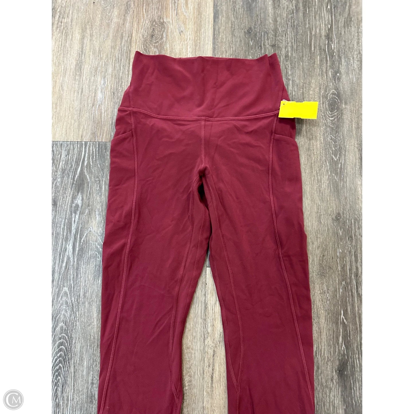 Athletic Leggings By Lululemon In Red, Size: 4