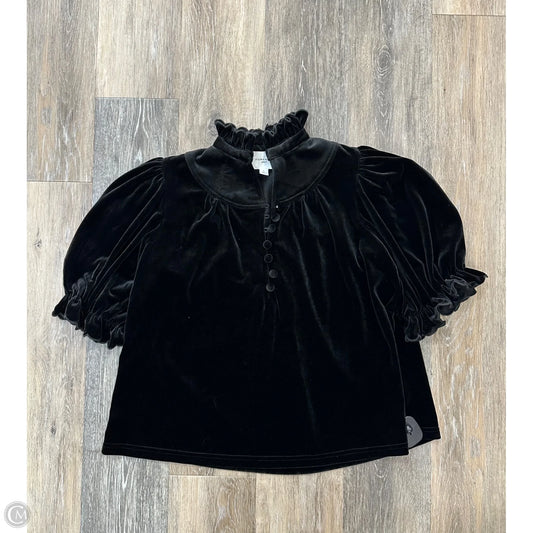 Top Short Sleeve By Pomander Place In Black, Size: S