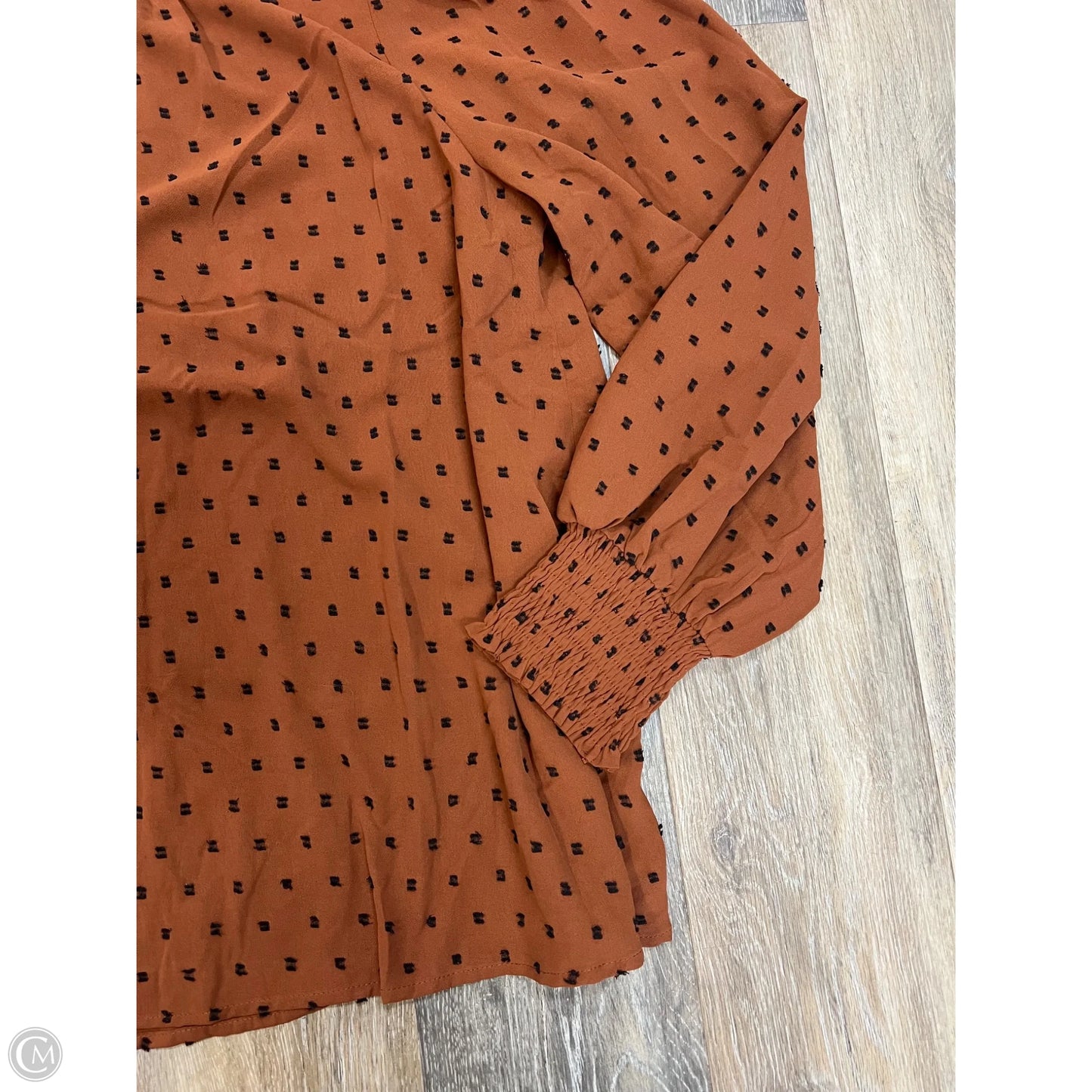Blouse Long Sleeve By Jodifl In Orange, Size: L