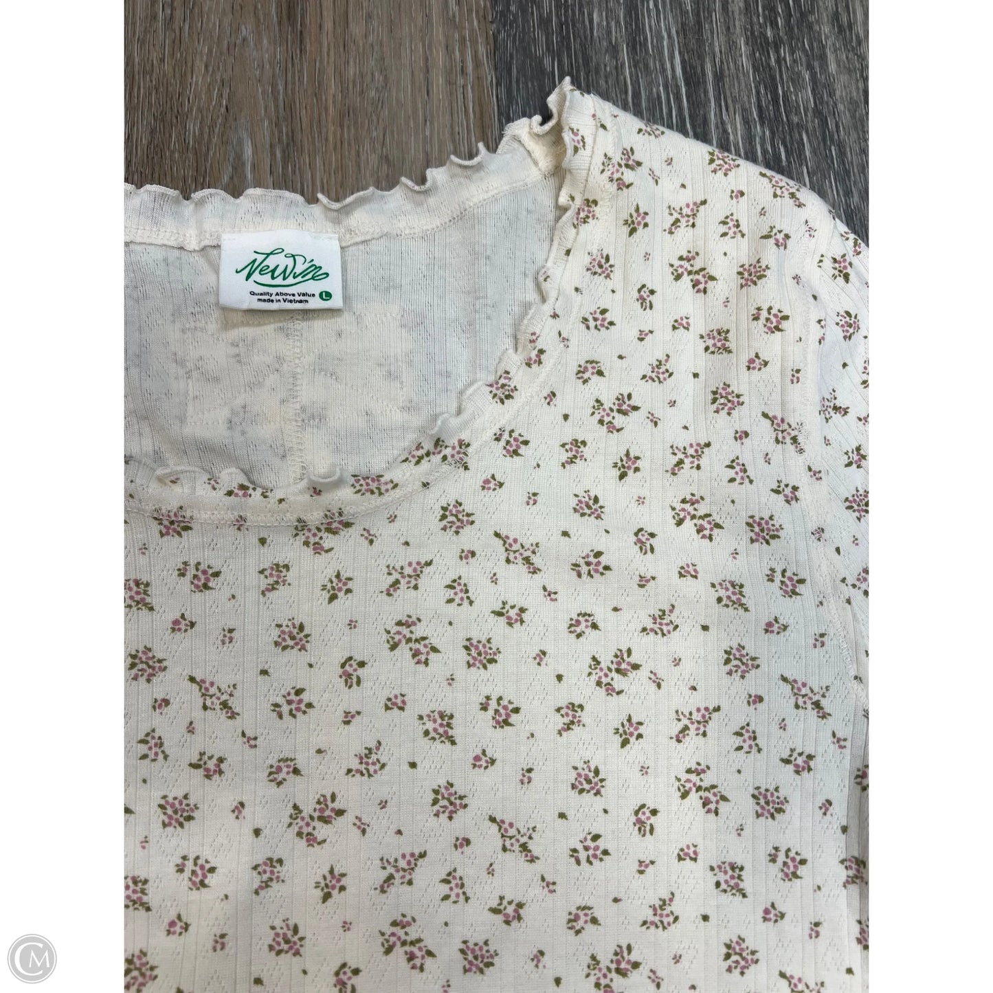 Top Long Sleeve By New In In Floral Print, Size: L