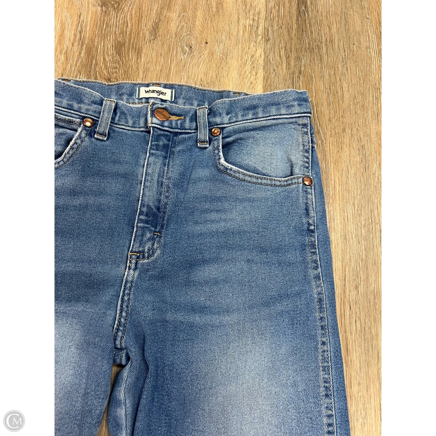 Jeans Straight By Wrangler In Blue Denim, Size: 2
