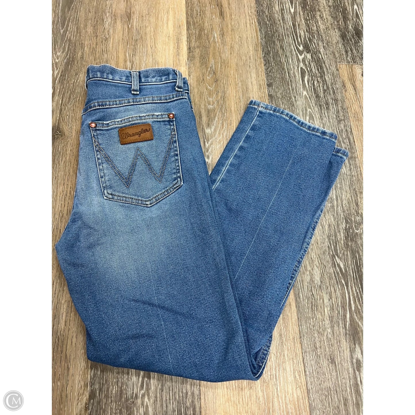 Jeans Straight By Wrangler In Blue Denim, Size: 2