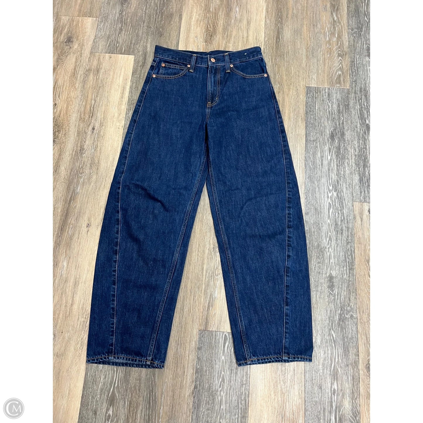 Jeans Wide Leg By Gap In Blue Denim, Size: 4