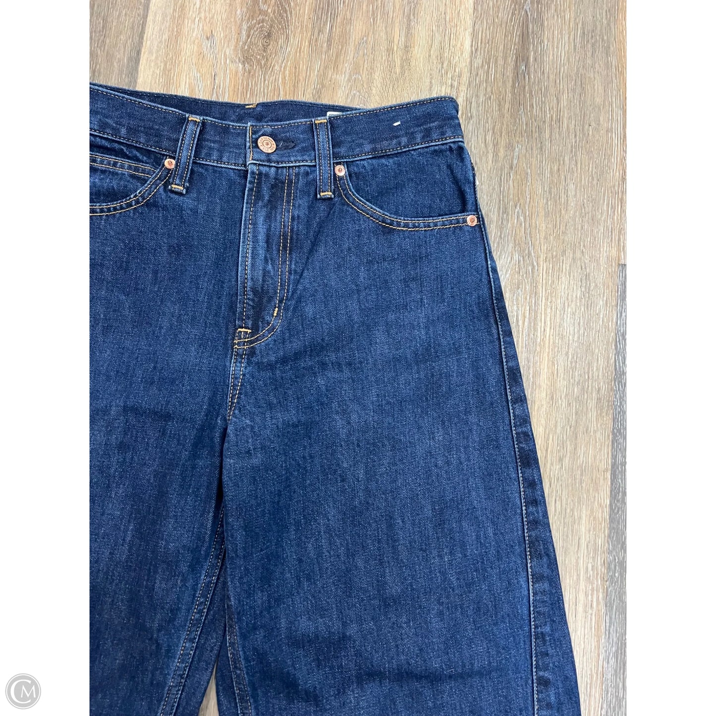 Jeans Wide Leg By Gap In Blue Denim, Size: 4