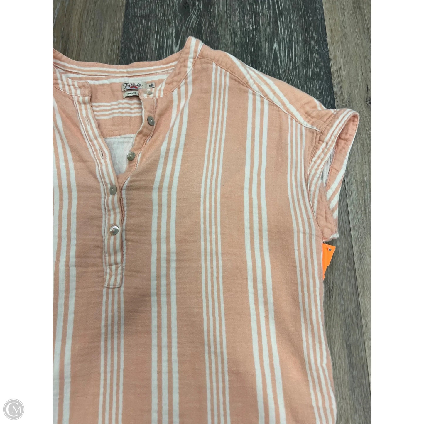 Top Short Sleeve By Faherty In Striped Pattern, Size: S