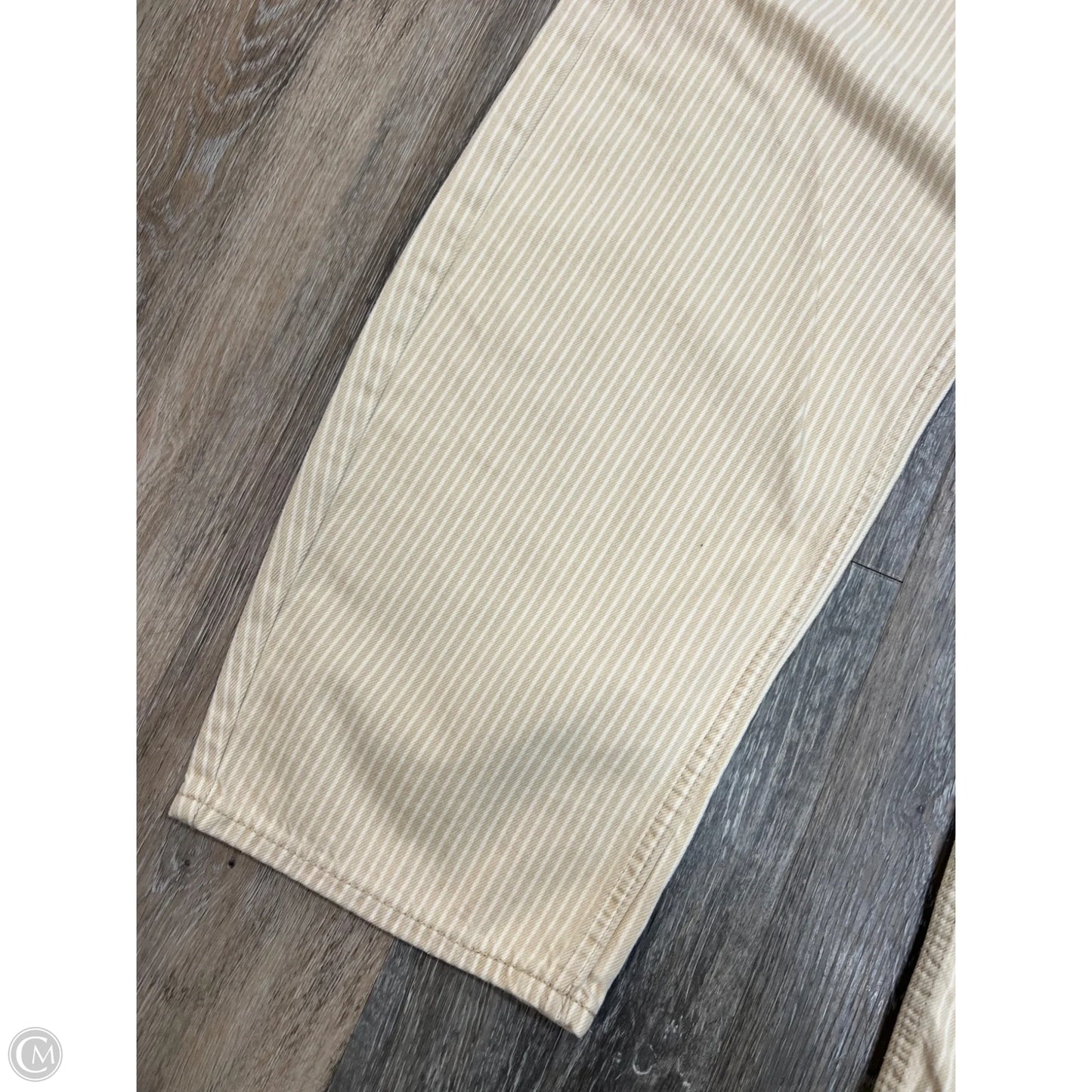 Jeans Straight By Gap In Tan & White, Size: 4