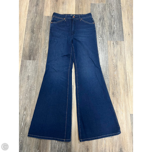 Jeans Flared By Wrangler In Blue Denim, Size: 6/28