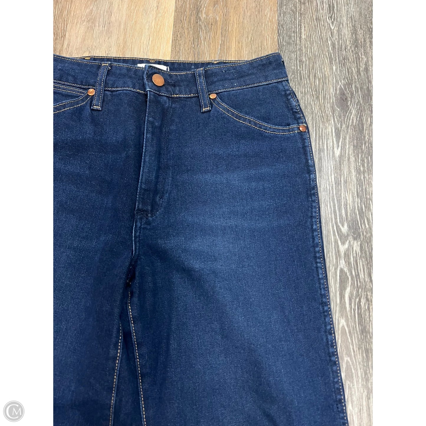 Jeans Flared By Wrangler In Blue Denim, Size: 6/28