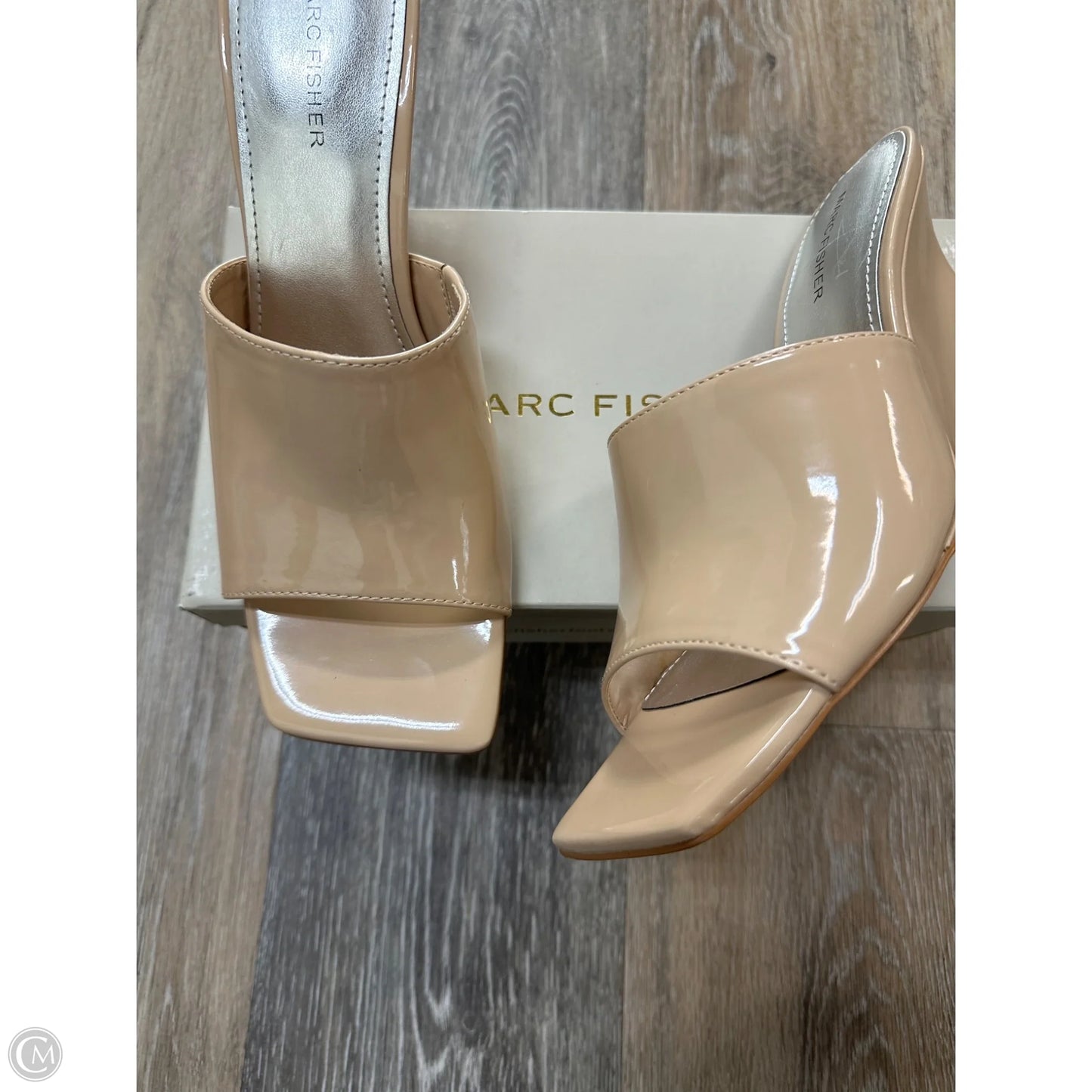 Sandals Heels Wedge By Marc Fisher In Tan, Size: 9.5