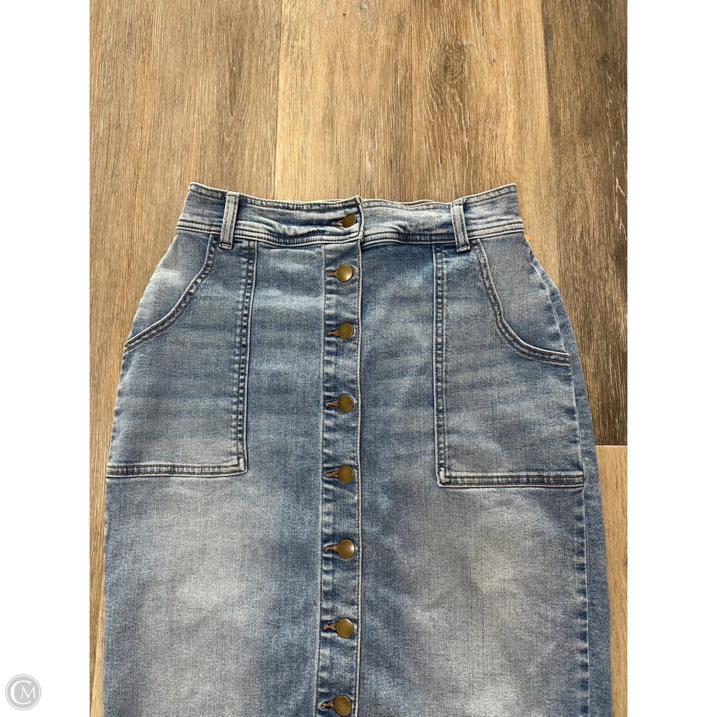 Skirt Midi By Evereve In Blue Denim, Size: 6