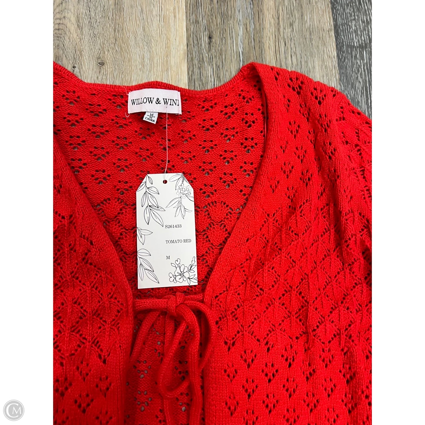 Sweater Cardigan By Willow & Wind In Red, Size: M