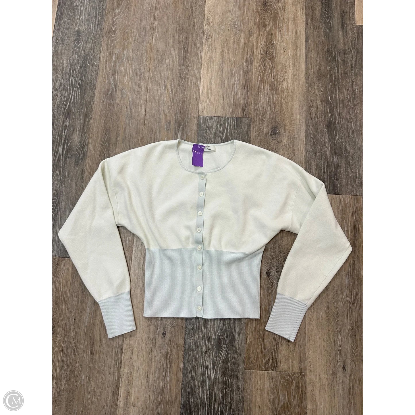 Sweater Cardigan By Wilfred In Grey & White, Size: M