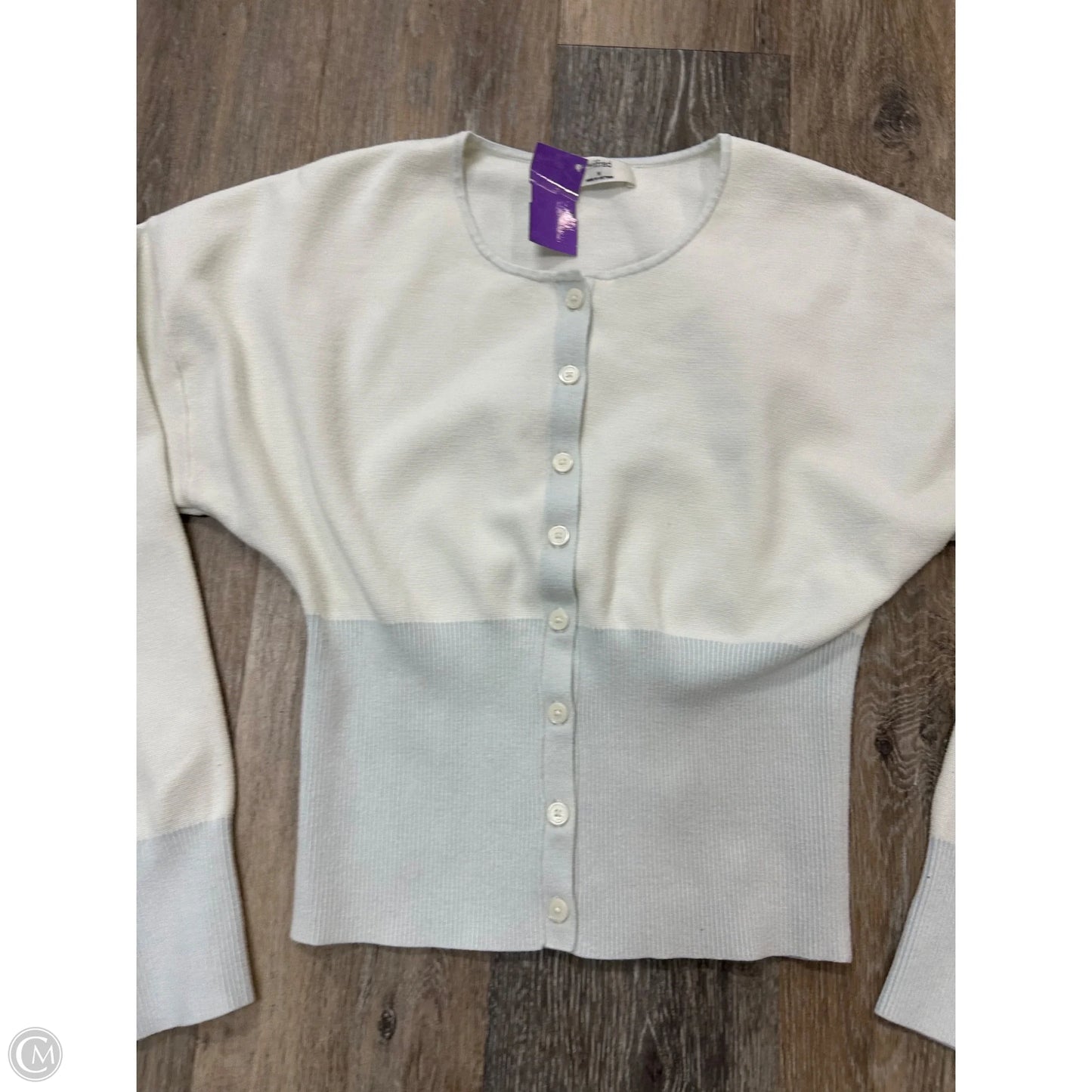 Sweater Cardigan By Wilfred In Grey & White, Size: M