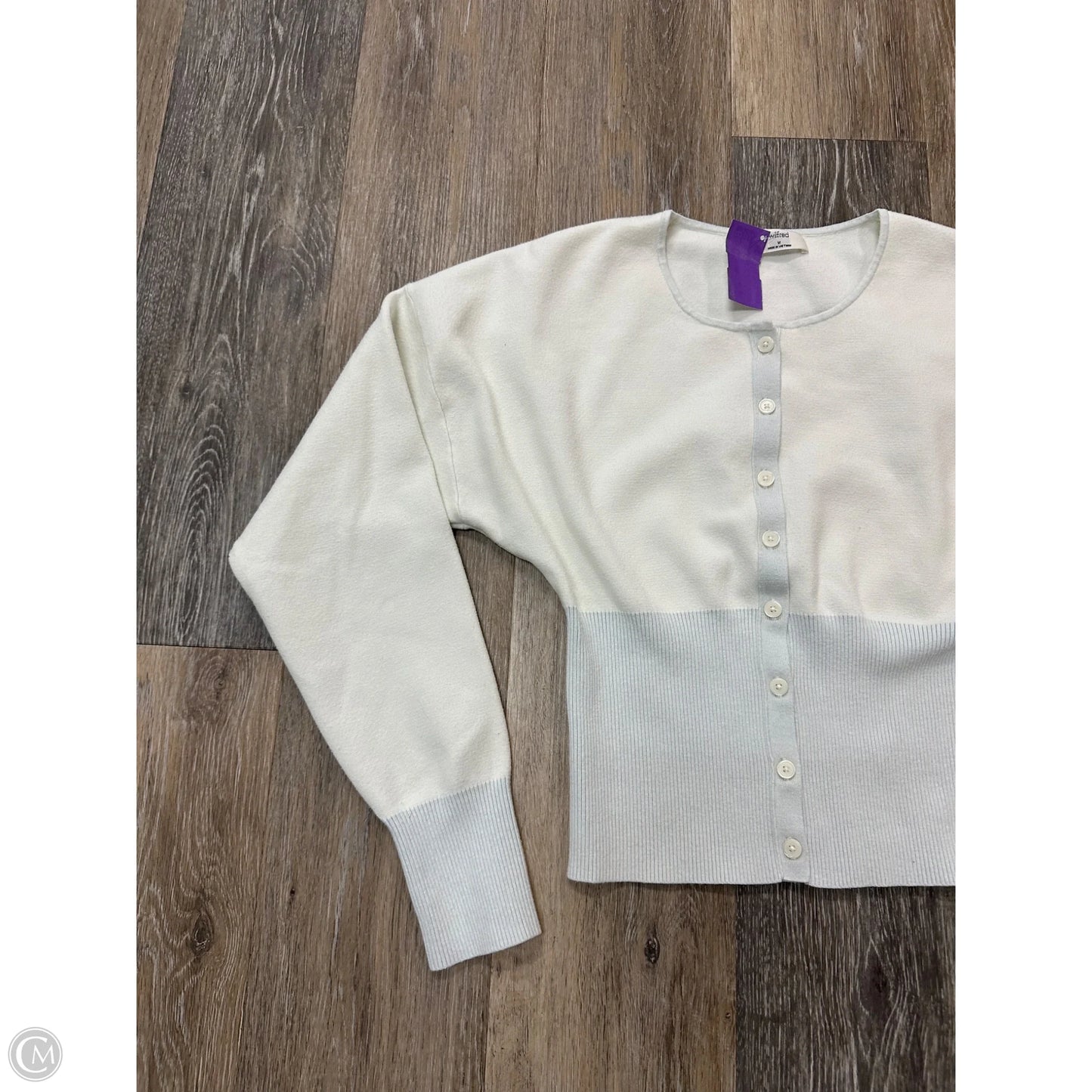 Sweater Cardigan By Wilfred In Grey & White, Size: M
