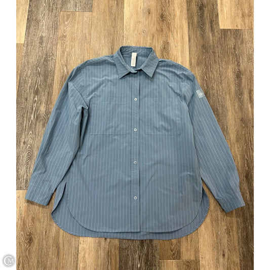 Blouse Long Sleeve By Alo In Striped Pattern, Size: S