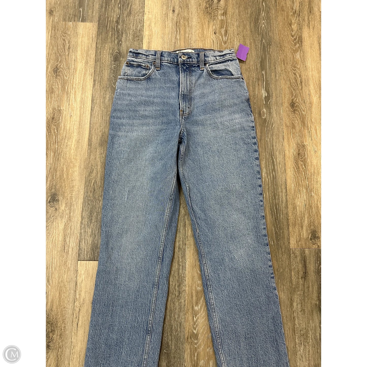 Jeans Straight By Abercrombie And Fitch In Blue Denim, Size: 4l