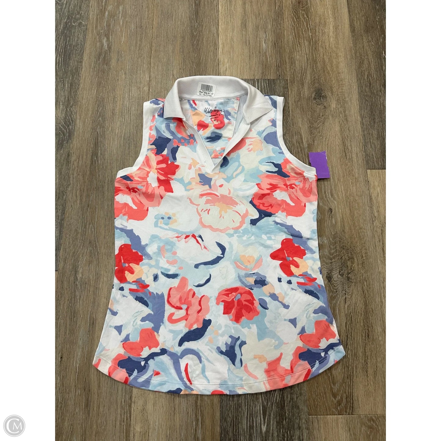 Athletic Tank Top By Walter Hagen In Floral Print, Size: Xs