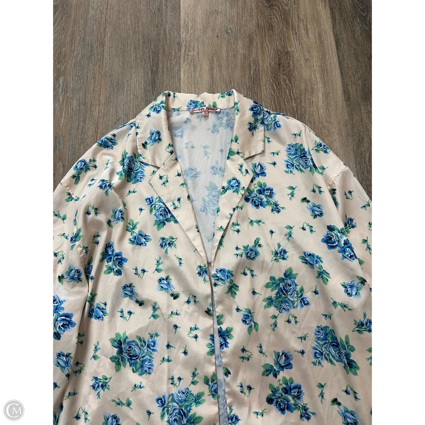 Blouse Long Sleeve By Bailey Rose In Floral Print, Size: M