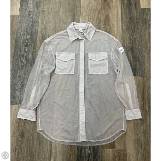 Blouse Long Sleeve By Alo In Grey, Size: Xs